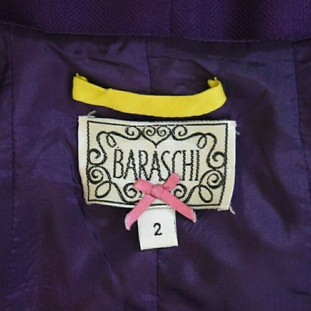 YOANA BARASCHI 'ROSETTES AND RUFFLES' PURPLE DRESS - Picture 6 of 8